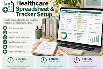create healthcare spreadsheets and tracker setup