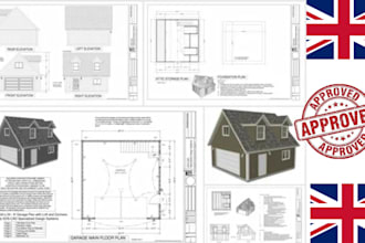 design uk loft, garage conversion and building regulations drawings