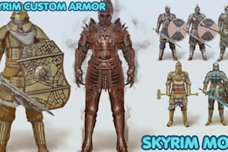 create custom skyrim, fallout 4 and bg3 mods, armor, weapons and 3d models