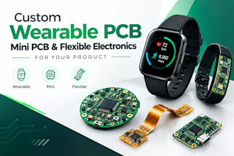 design wearable pcb, mini pcb and flexible electronics for your product