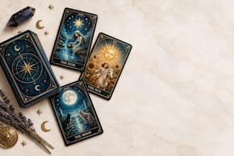 design unique oracle cards and tarot card illustrations