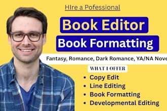 copy edit, proofread and format fantasy, dark romance, ya romantasy editor