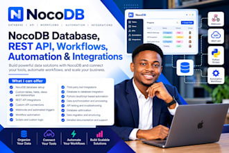nocodb database, rest API, workflows, automation, webhooks, scripts integrations