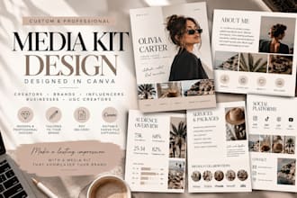 design a professional media kit for creators and brands