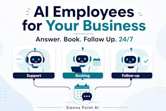 build ai employees to answer, book and follow up with your customers