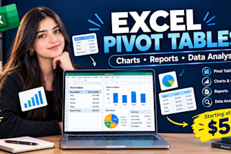 create excel pivot tables, charts and analyze your data