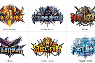 design epic metal, power metal and heavy metal logo