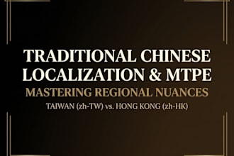 provide premium traditional chinese localization and mtpe