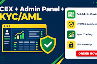 develop centralized crypto exchange admin panel kyc aml
