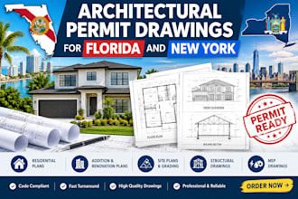 create architectural permit drawings for florida and new york