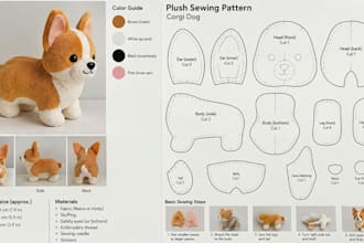 create plush sewing patterns for stuffed animals and plush toys