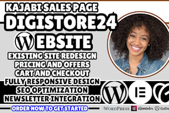 design a digistore24 sales page, kajabi sales page, digistore24 landing page