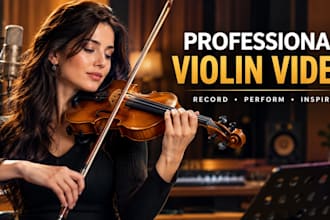 record professional violin video performance for your song