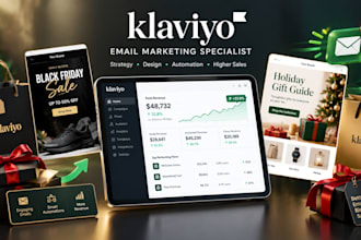 set up klaviyo black friday cyber monday and christmas email automation