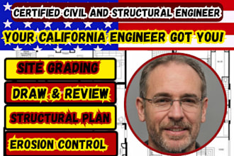 do plan check revision for adu garage conversion and foundation drawing in az ca