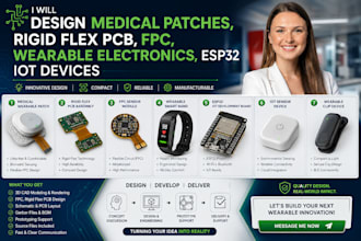 design medical patches rigid flex pcb fpc wearable electronics esp32 iot devices