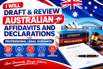 draft and review australian affidavits and declarations with legal guidance