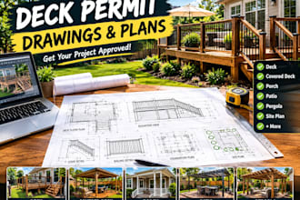 create deck permit drawings, deck plans and city permit drawings
