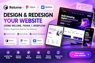 design or redesign your website using relume figma and webflow