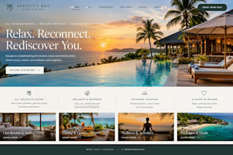 design squarespace resort website all inclusive resort retreat center website