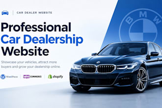 design auto repair detailing car rental washing dealer website in wix wordpress