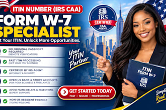 obtain your itin individual taxpayer identification number as an irs caa