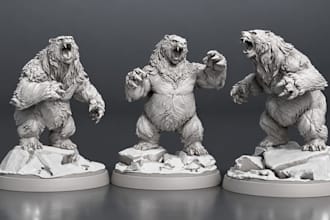 custom dnd character miniature stl for resin 3d printing tabletop rpg 28mm 32mm