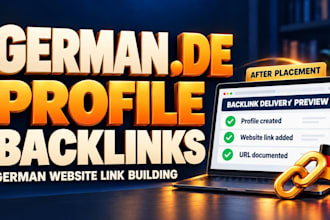 build german profile backlinks, high da and dofollow on high germany sites