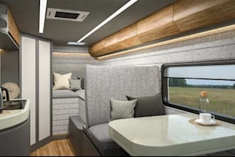 design 3d motorhome, camper van, rv and caravan with rendering
