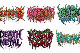 design old school death, deathgrind and goregrind logo