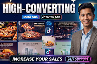 design high converting facebook ads and tiktok ads