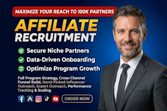 recruit high converting affiliates and manage influencer outreach