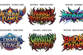 design melodic death, death metal and metalcore logo