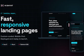 build a fast, SEO friendly and responsive landing page
