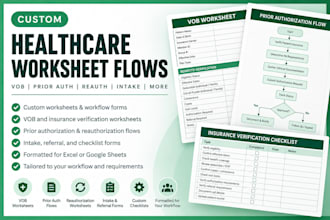 create custom healthcare worksheets and workflow forms