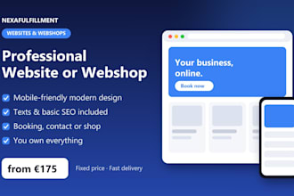 build a professional website or webshop for your business