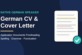 proofread your german CV and cover letter