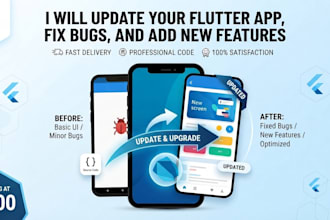 update your flutter app, fix bugs, and add new features