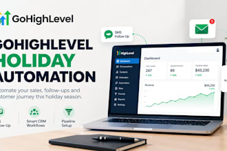 set up gohighlevel holiday lead follow up, CRM workflows and SMS automation