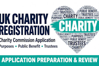 prepare your UK charity registration and charity commission application