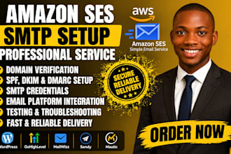 setup amazon ses SMTP, spf, dkim, dmarc and email delivery