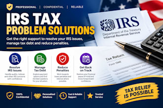 resolve irs issues irs tax problems tax debt and help reduce irs penalty