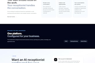 build a custom ai voice receptionist, ai phone agent and saas web app