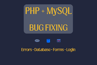 fix PHP mysql errors and bugs in your website