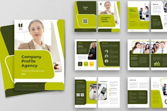 design company profile, business brochure, annual report and booklet