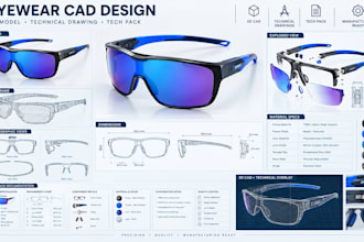 create sports goggles performance glasses, 3d modeling and manufacturing