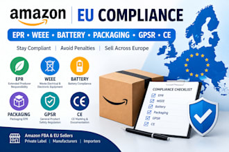 handle amazon epr, weee, battery, packaging, gpsr and ce compliance