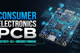 design consumer electronics pcb, bluetooth gadget and embedded firmware