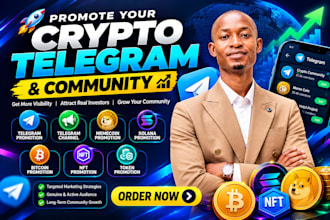 promote crypto telegram, telegram channel, memecoin, solana, bitcoin, nft, token