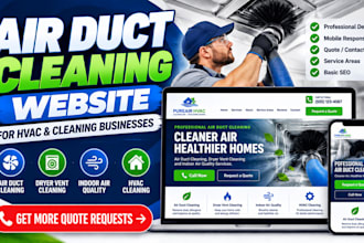 design an air duct cleaning website for your hvac business